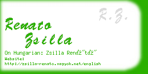 renato zsilla business card